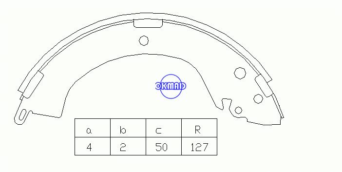 MITSUBISHI  DELICA / SPACE GEAR L200/TRITON L400 Box Brake shoes OEM:MN186402 K6715 GS8667, OK-BS056